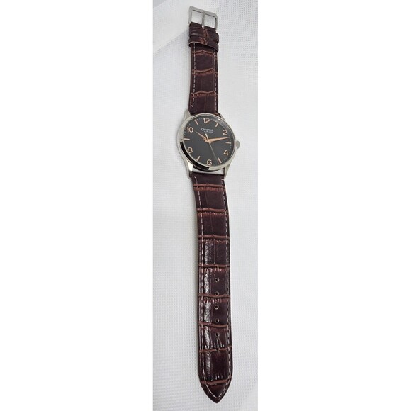 Men's Caravelle New York by Bulova Black Dial Brown Leather Strap Watch 13 - Picture 6 of 9